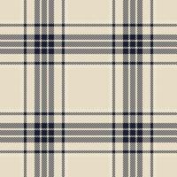 Elegant beige and navy plaid pattern. Perfect for textile design, apparel, wallpaper, or website backgrounds. Subtle yet sophisticated, this seamless texture offers a versatile design element. vector