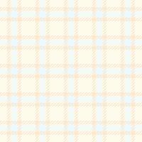 Outline textile fabric texture, customizable tartan seamless. Nostalgia pattern check background plaid in ivory and blanched almond colors. vector