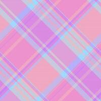 Pride background fabric tartan, thin check textile. Cute texture seamless pattern plaid in pink and light colors. vector