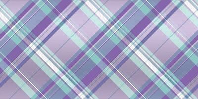 Customized textile check seamless, no people texture plaid. Horizontal background fabric tartan pattern in violet and white colors. vector