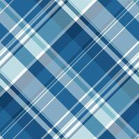 Striking diagonal plaid pattern in cool blues and whites. Perfect for textile design, website backgrounds, or modern branding. Clean lines and sophisticated color palette create a versatile image. vector