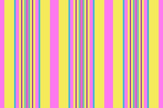 Editable pattern vertical texture, dreamy fabric background. Down seamless lines stripe textile in yellow and magenta colors. vector