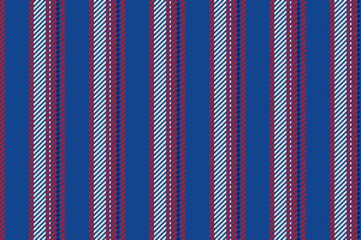 Deco texture textile seamless, fashioned background vertical. India stripe fabric pattern lines in blue and red colors. vector