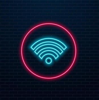 3D Wi-Fi light effect. Wireless wifi networking with a wave effect collection. Glowing blue signal wi fi, sensor, radar, RFID and round circle waves wireless technology concept.. vector