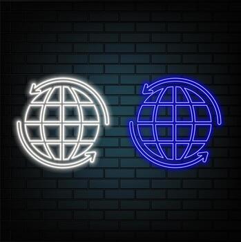 GPS ubicación puntero alfiler animado icono aislado en transparente fondo.brillante neón ubicación icono. vector