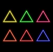 Abstract open key door Light outside technology and with neon triangles. Hitech communication concept innovation background, design vector