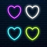 Neon isolated heart background. blue color. vector