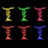 Light blue isolated lightning . Realistic natural neon lightning effectThunderstorm. Strength Energy charge Thunder. Blitz Lightning Thunder Light Sparks Storm Flash vector