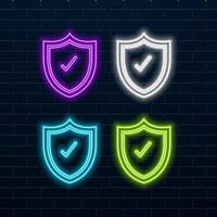 Security shield cyber security technology in blue tone vector