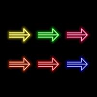Abstract neon arrow icon animation background. Right arrow globe neon icon. Up right neon arrow. neon arrow sign. style neon. vector