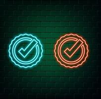 Green check mark tick icon from connecting dot and line light effect illustration isolated on transparent background vector