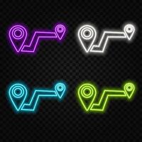 neon GPS road map of Altstadt with the arrow that moving to the point of destination... vector