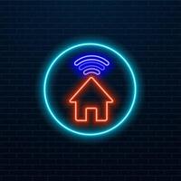 Bright color wi-fi symbol isolated on a black background. blue color. vector
