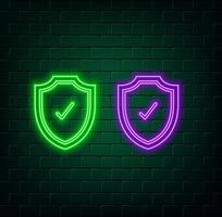 Shield with Check mark Network security safety privacy concept Abstract Low Poly Wireframe Mesh Design Illustration vector