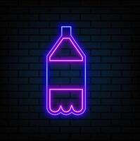 Bottle of alcohol icon Elements of Bottle in neon style icons Simple icon for websites vector