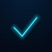 Search for image or with the Neon checkmark symbol. Success brand icon animation. Success check mark. vector