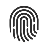 Fingerprint recognition process digital forensics lab image visualization technology environment close-up view security concept png
