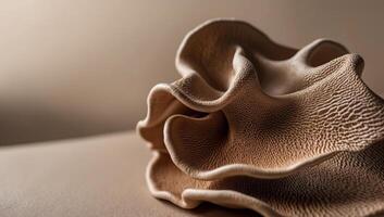 Fungi-based leather substitutes in eco-friendly fashion, vegan product, brown mycelium photo