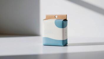 A clean, minimal design for eco-friendly laundry detergent, combining functionality with sustainable packaging photo