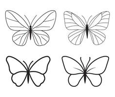 Line Art Butterfly Design vector