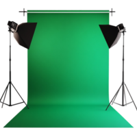 Green Screen with Studio Lighting Setup png