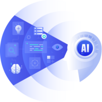 Agentic AI Workflow Automation, Artificial intelligence AI driven decision-making concept illustration clipart png