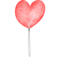 Watercolor lollipops on a stick shape heart , candy shape heart png