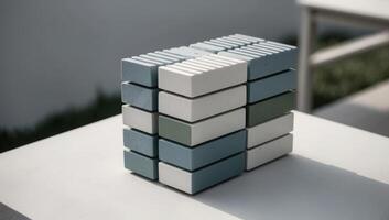 Eco-conscious building projects use recycled plastic bricks, offering a sustainable solution for construction while minimizing waste and supporting green initiatives. photo