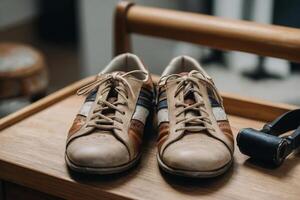 Restoring worn shoes through repair as a sustainable alternative to purchasing new, reducing waste and consumption photo