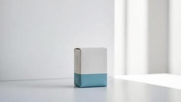 Minimalistic packaging for eco-friendly laundry detergent, emphasizing green choices and simple, modern aesthetics photo