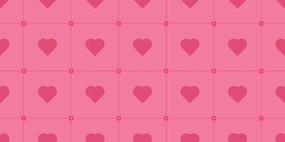 adorable heart shapes and flowers minimalist seamless pattern backgrounds vector