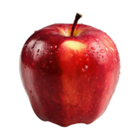Close Up of Ripe Red Apple with Juicy Splash, Perfect for Detox png