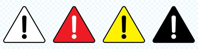 Alert or warning sign, alert icon. Exclamation mark in triangle. vector