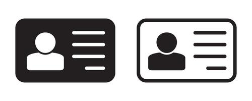 ID Card icon. Employee clerk card, driver license icon. vector