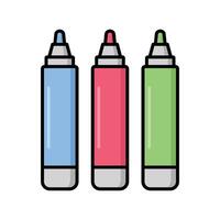 Handmade Marker Icons with Unique and Bold Style vector