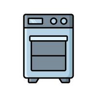 Dynamic Oven Icons Open, Closed, and In-Use Designs vector
