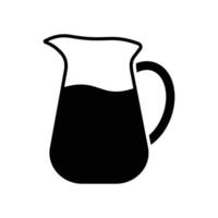 Water Pitcher Set High-Quality Icons for Food and Beverage Concepts vector