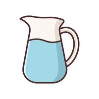 Flat and Realistic Water Pitcher Icons for Everyday Use vector