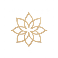 A detailed floral design featuring an intricate flower shape in a minimalist style. png