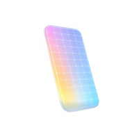 A modern smartphone with a colorful gradient design and grid pattern. png