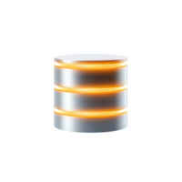 A sleek and modern database icon representing data storage concept. png