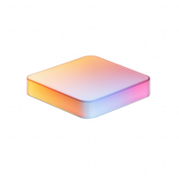 A smooth, modern square shape with a gradient of vibrant colors. png
