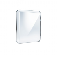 A modern, sleek design of a transparent rectangle for graphic applications. png