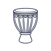 An artistic representation of a traditional drum used in various cultures. png