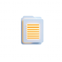 An illustration of a document with lines, suitable for various digital projects. png