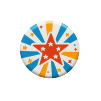 Colorful graphic design featuring a vibrant star and radiating lines of color. png