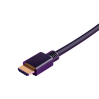 Close-up view of a high-quality HDMI cable, perfect for connecting devices. png