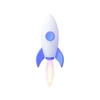 futurista cohete lanzamiento con pulcro diseño y vistoso fuego, simbolizando innovación. png