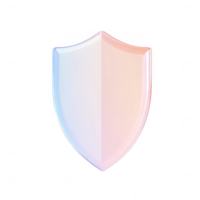 Modern shield icon representing security and protection in digital environments. png