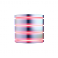 Modern digital data storage concept with illuminated design and layered structure. png